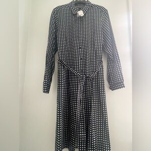 Brooks brothers poka dot dress